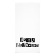 Happy Halloween Retro Blocks photo cards