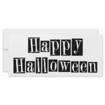 Happy Halloween Retro Blocks rack cards