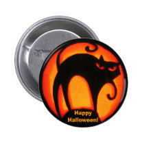 Happy Halloween Scary Cat! Button buttons