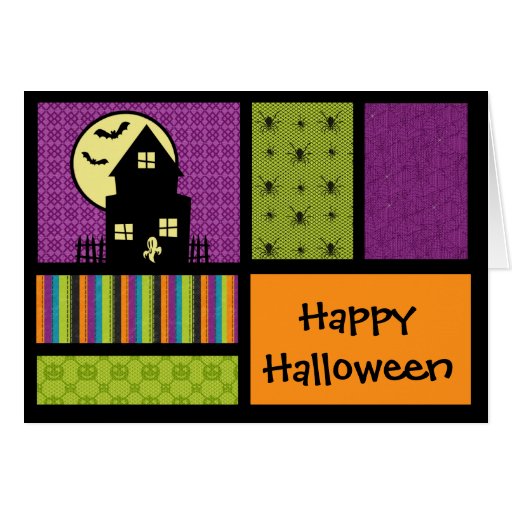 Happy Halloween Scrapbook Style Greeting Card
