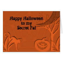 Happy Halloween Secret Pal Greeting Cards