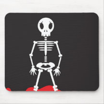 Happy Halloween skeleton Mousepads
