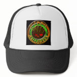 Happy Halloween Skull BLACK bg Trucker Hat