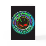 Happy Halloween Skull blue card (inside blank)