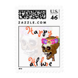 Happy Halloween Skull Stamps
