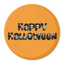 Happy Halloween Skulls Magnet magnets