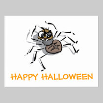 HAPPY HALLOWEEN SPIDER postcards