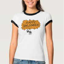 Happy Halloween spider web t-shirts by tshirtfun Happy Halloween spider web t-shirts