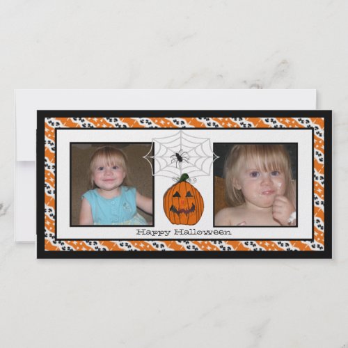 Happy Halloween Spiderweb Photo Cards photocard