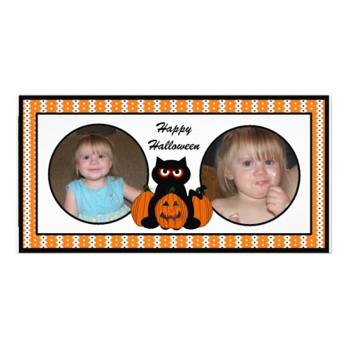 Happy Halloween Spooky Cat Photo Cards photocard