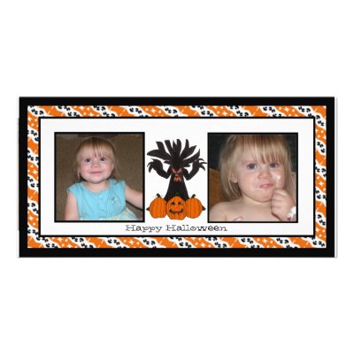 Happy Halloween Spooky Tree Photo Cards by HolidayFun