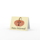 Happy Halloween! Startled Pumpkin Notecard