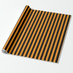 Happy Halloween Stripes Wrapping Paper
