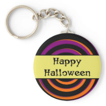 Happy Halloween Swirl Candy Keychain