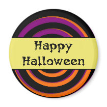 Happy Halloween Swirl Candy Magnet