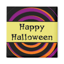 Happy Halloween Swirl Candy Magnet
