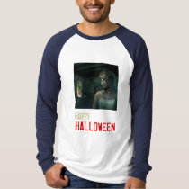 haloween, scarry, dark, houk, happy halloween, halloween, trick or treat, scary, weird, gothic, surreal, surreal art, fantasy, gifts, eerie, chick, mystic, mood, mystery, cool, unique, awesome, atmospheric, imaginative, fun, women, girl, mask, monk, halloween tshirts, tshirts, fashion, art tshirts, cool tshirts, goth tshirts, Shirt with custom graphic design