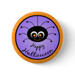 Happy Halloween Toon Spider Pins
