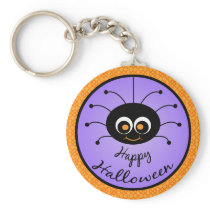 Happy Halloween Toon Spider Keychains