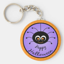Happy Halloween Toon Spider Keychains