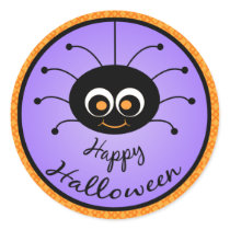 Happy Halloween Toon Spider Stickers by mariannegilliand Happy Halloween Toon Spider Stickers