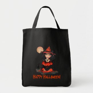 Happy Halloween Tote Bag by Molly Harrison bag