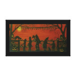 Happy Halloween Trick or Treat Vintage Look Gallery Wrapped Canvas