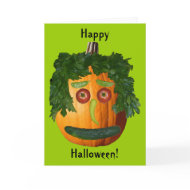 Happy Halloween - Uncut Pumpkin Face card