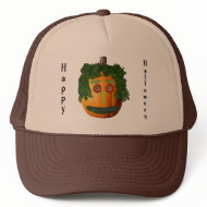 Happy Halloween - Uncut Pumpkin Face hat