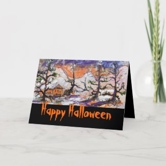 Happy Halloween Unusual Customizable Card card