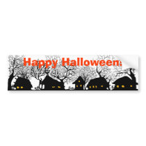 Happy Halloween! village bumper stickers by VioDeSign Happy Halloween! village bumper stickers