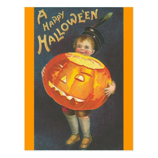 Happy Halloween - Vintage Halloween Art Postcard