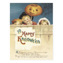 Happy Halloween Vintage Postcard