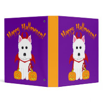 Happy Halloween Westie Binder by totallypainted Happy Halloween Westie Binder