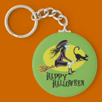 Happy Halloween Witch keychains
