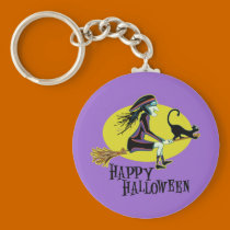 Happy Halloween Witch keychains