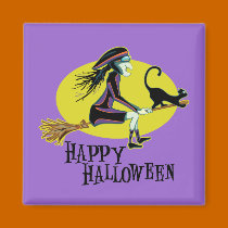 Happy Halloween Witch magnets
