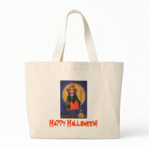 Happy Halloween! Witch/Moon candy tote bags by folkartblonde Happy Halloween! Witch/Moon candy tote bags