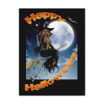 Happy Halloween Witch Postcard Happy Halloween Witch Postcard