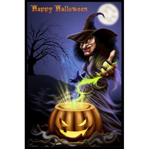 Happy Halloween Witch poster print
