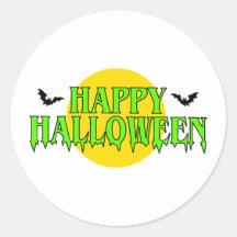Happy Halloween With Bats Sticker