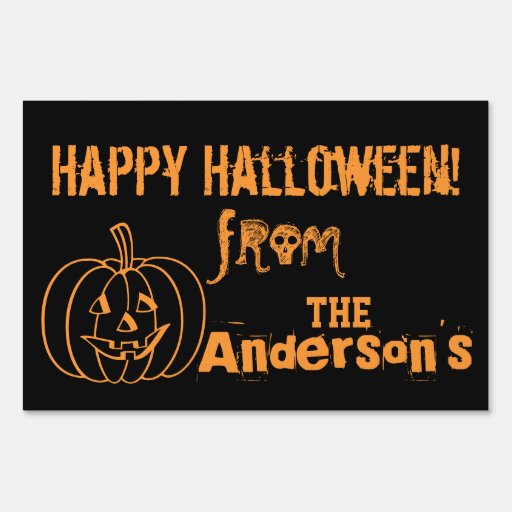 Happy Halloween Yard Sign