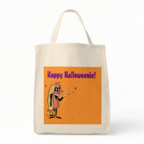 Happy Halloweenie! Tote Canvas Bags