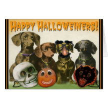 Happy Halloweiners Greeting Card