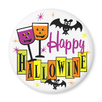 Happy Hallowine magnets by HolidayObsessions Happy Hallowine magnets