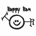 Happy Ham Embroidered Emblem Shirt embroidered shirts