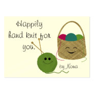 Happy Hand Knit Knitting Business Cards