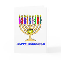 Happy Hannukah Menorah Card