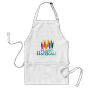 Happy Hanukah Candles apron