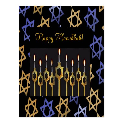 Happy Hanukkah! Custom Postcard Template